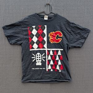 Calgary Flames t-shirt Budweiser beer promo size L NHL hockey
